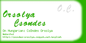 orsolya csondes business card