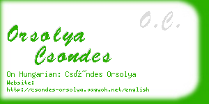 orsolya csondes business card